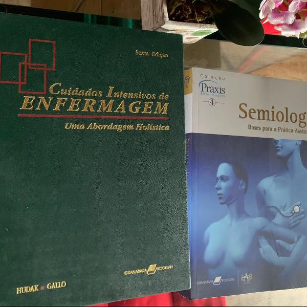 livros cuidados intensivos de enfermagem e semiologia