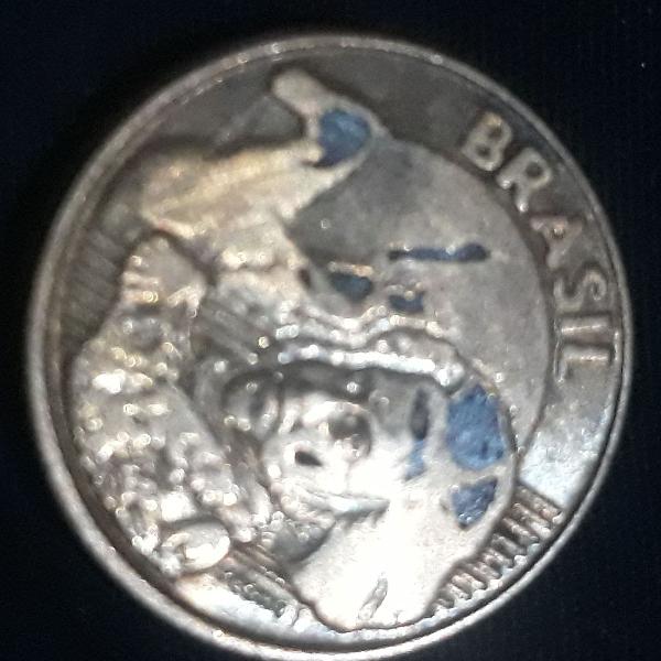moeda de 10 centavos com anomalia no anverso
