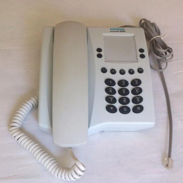 Aparelho Telefone Com Fio Siemens Eurosat 3005 Branco Usado