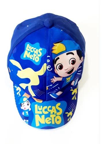 Boné Infantil Lucas Neto Para Crianças De 1 A 5 Anos Azul