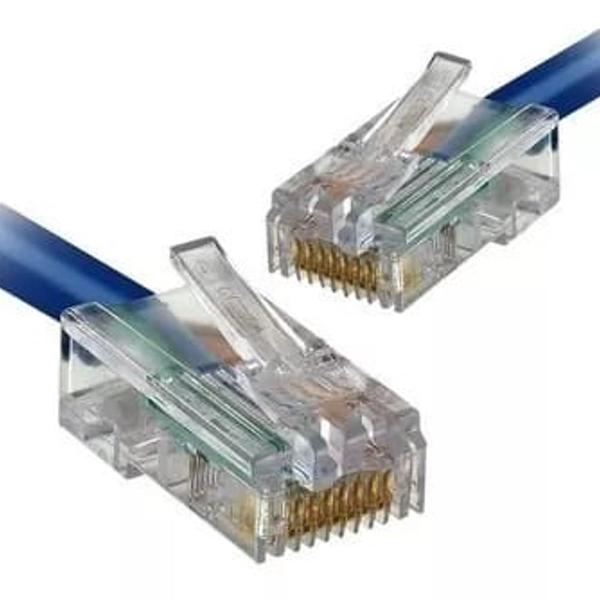 Cabo De Rede Rj45 Montado 30 Metros Ethernet Cat5e Lan Azul