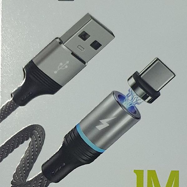 Cabo de dados e carregador magnético USB Tipo C