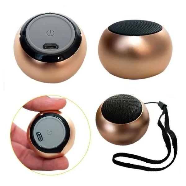 Caixinha Som Bluetooth Tws Metal Mini Speaker Amplificada 3w