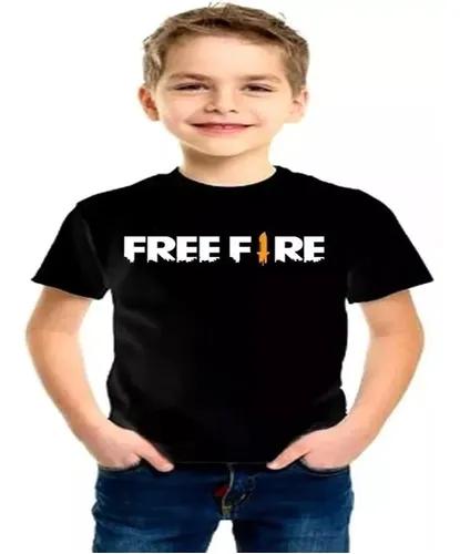 Camiseta Infantil Personalizada Criança Free Fire