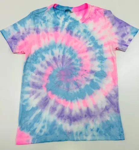 Camiseta Infantil/juvenil Tie Dye Artesanal - Tam.4 Ao 18