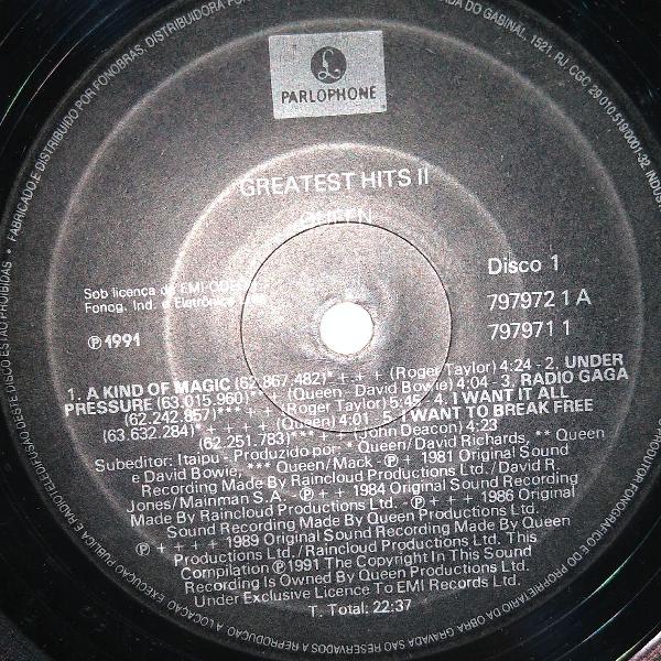 Disco de Vinil Queen Greatest Hits II