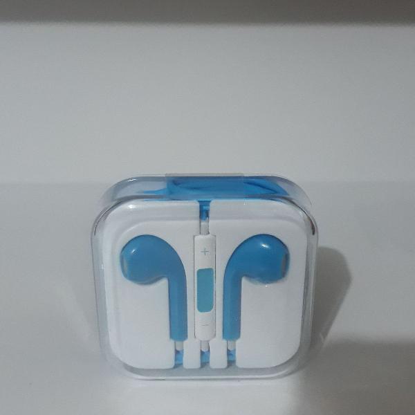 Fone de ouvido azul intra-auricular de 3,5mm