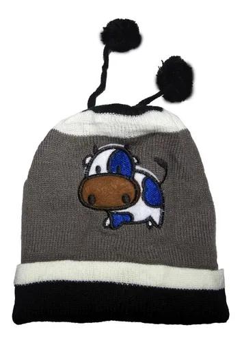 Gorro Infantil Baby Cinza Inverno Criança Vaquinha