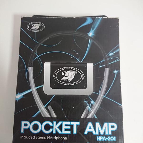 Mini Amplificador Pocket com fone de ouvido
