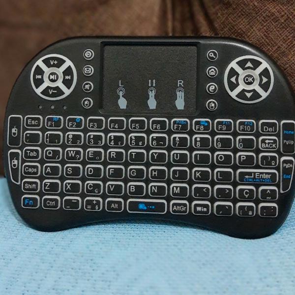 Mini teclado sem fio com touchpad mouse