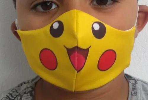 Máscara Proteção Ad/inf Reutilizável -pikachu