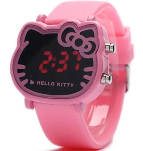 Relógio De Pulso Adolescente/criança Hello Kitty Led