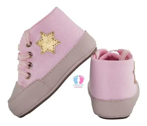 Tenis Estrela De Bebe Rosa Bb - Com Solinha