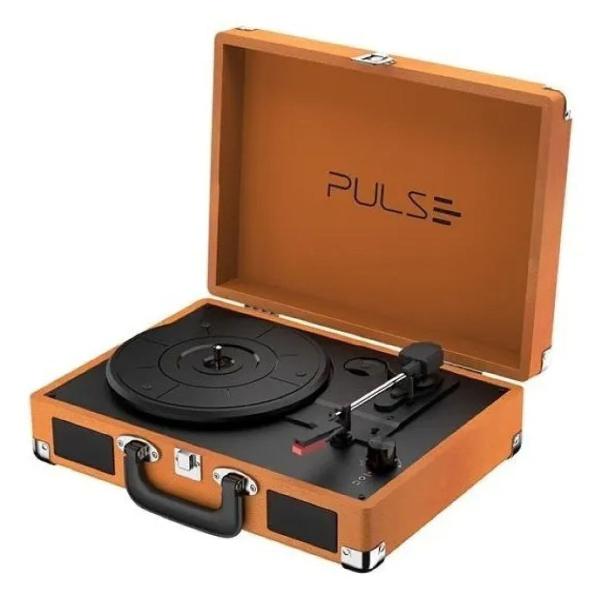 Vitrola Toca Discos Pulse Retrô Berry Suitcase Turntable