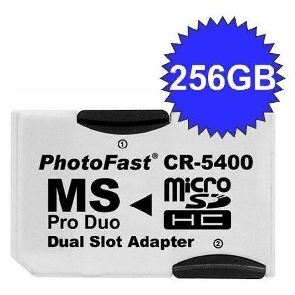 adap photofast cr-5400 cartão microsd-hc p/ memorystick pro