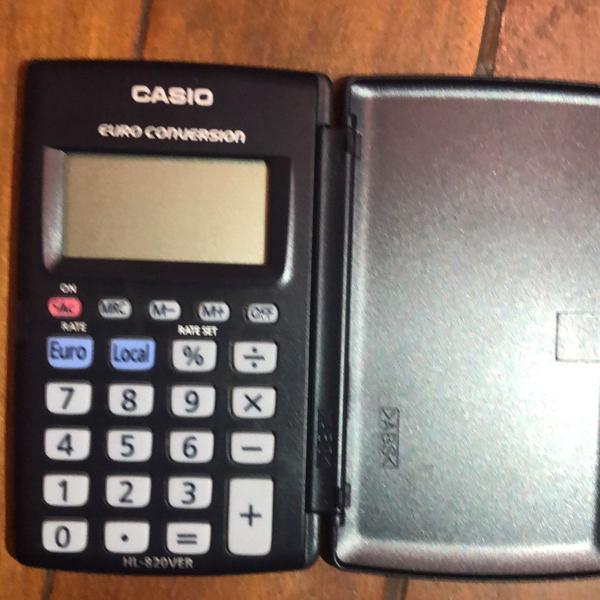 calculadora comum casio com capa