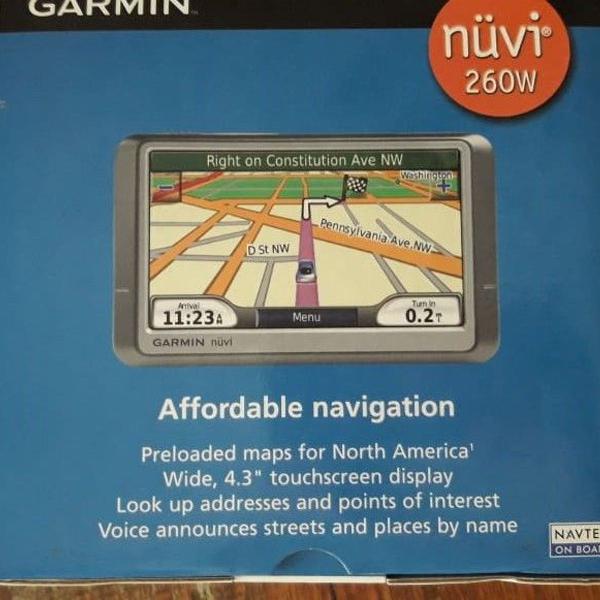 gps garmin nuvi 260w lcd 4.3 touch city navigator automotivo