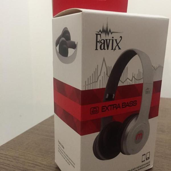 headphone extra bass com fio de 1.6 metros