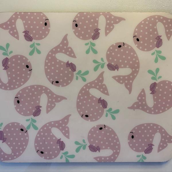mouse pad com estampa de baleias