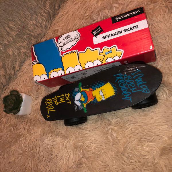 rádio speaker indução sem fio - skate bart simpsons