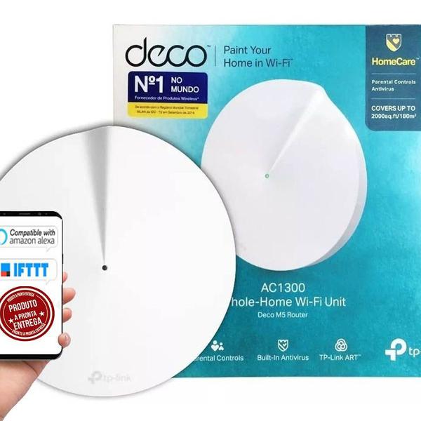 roteador tp-link deco m5 ac1300 branco compatível com alexa