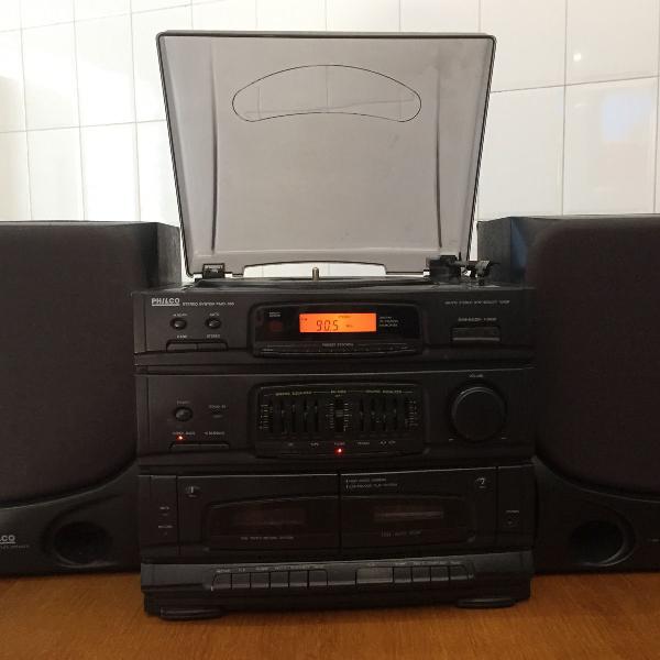 stereo system philco pmd-200 ( toca discos e toca fitas k7)