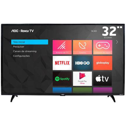 AOC Roku TV Smart TV LED 32” 32S5195/78 com Wi-fi,