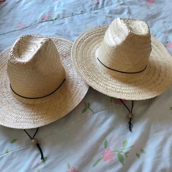 2 chapéus de palha (cawboy)