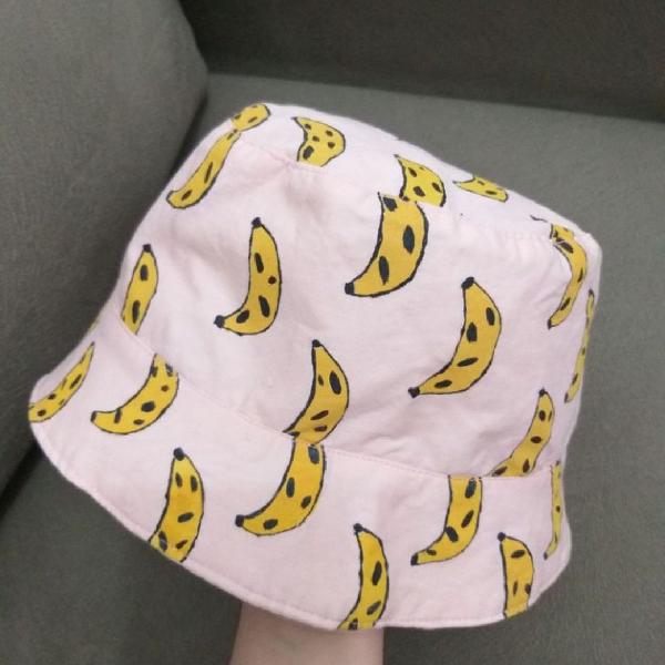 Bucket hat dupla face bananas-rose