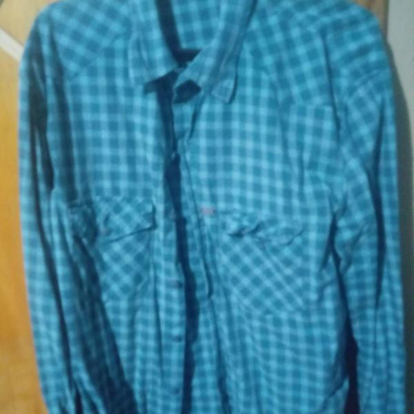 Camisa Xadrez Verde Água Masculina. Moda Geek grunge