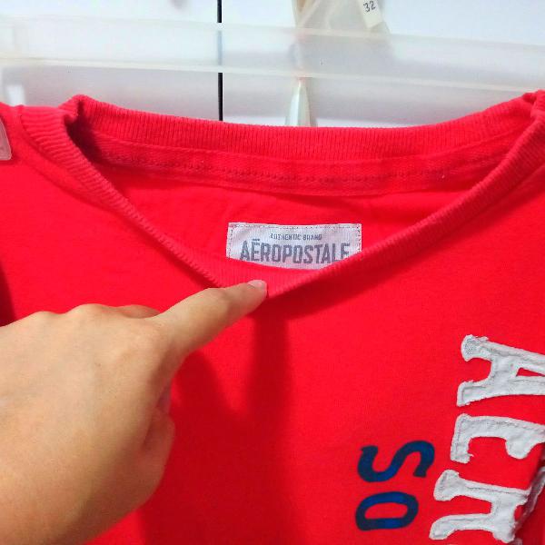 Camiseta Aeropostale vermelha Tam M