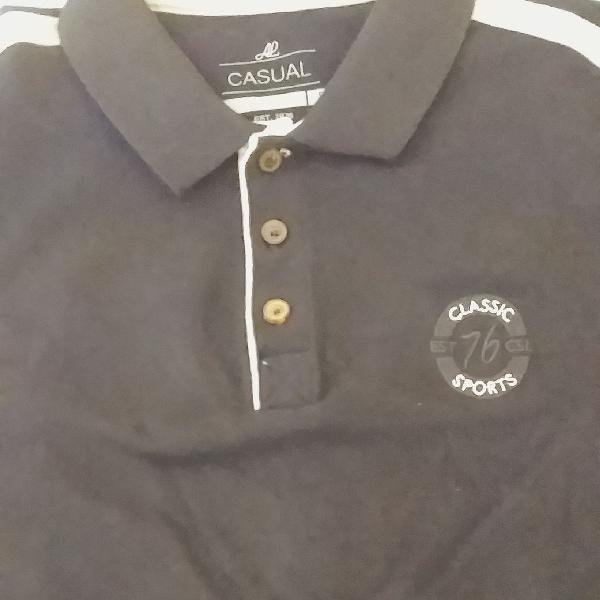 Camiseta polo casual preta