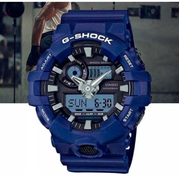 RELOGIO CASIO G-SCHOCK GA120-5DR AZUL ORIGINAL