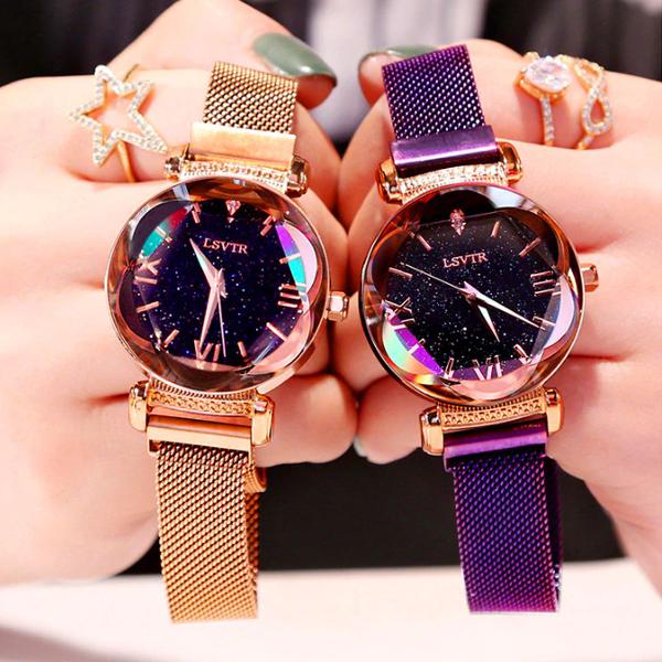 Relógio Céu Estrelado + Bracelete de Brinde