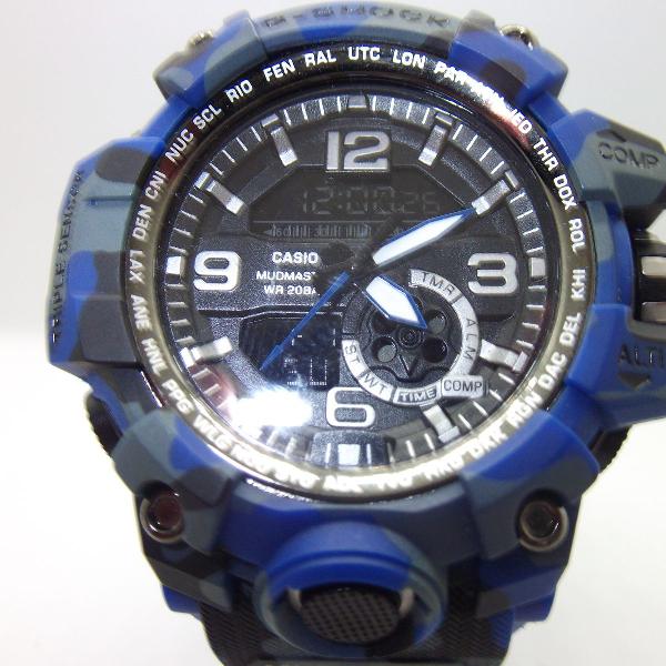 Relógio casio g-shock mudmaster gwg-1000-1a3dr azul jeans