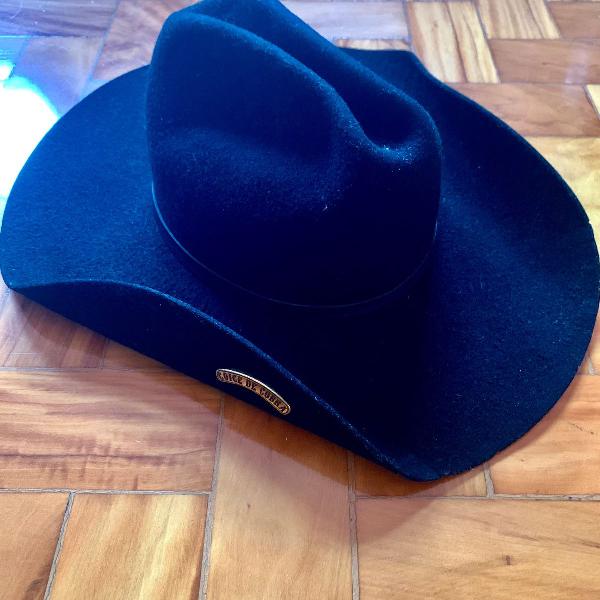 chapéu preto cowboy country feminino