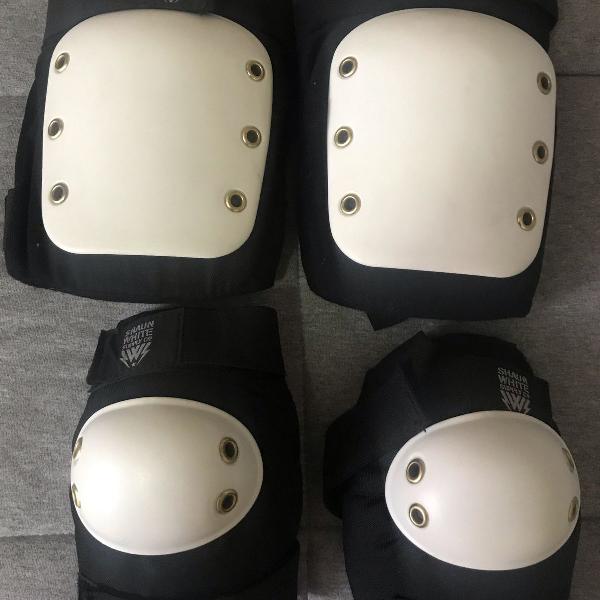 kit capacete, cotoveleira e joelheira shaun white