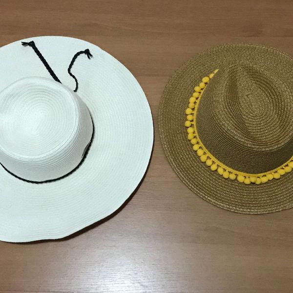 kit com 2 chapéus de praia
