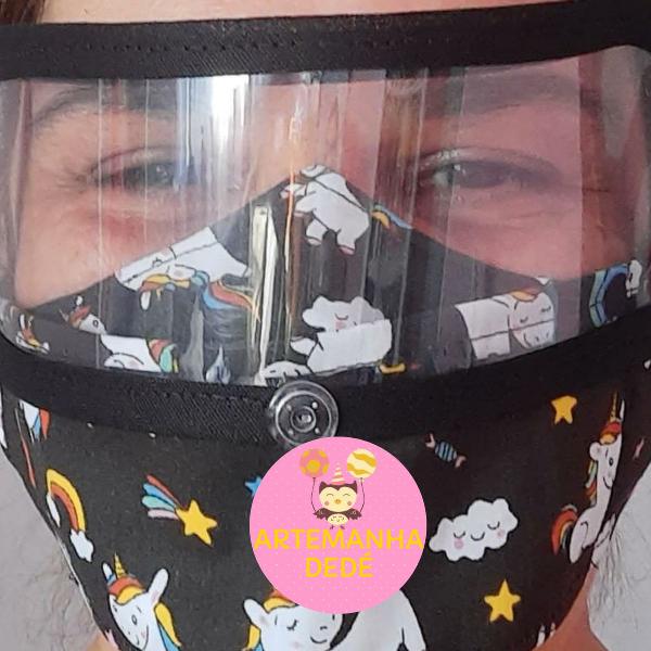 máscara de proteção com visor removível
