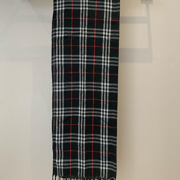 pashmina xadrez preta