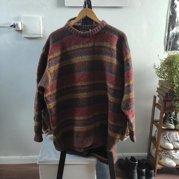 suéter fair isle burberry 100% lã