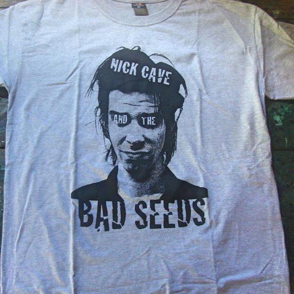 Camiseta Nick Cave and Bad Seeds banda pós punk silk screen