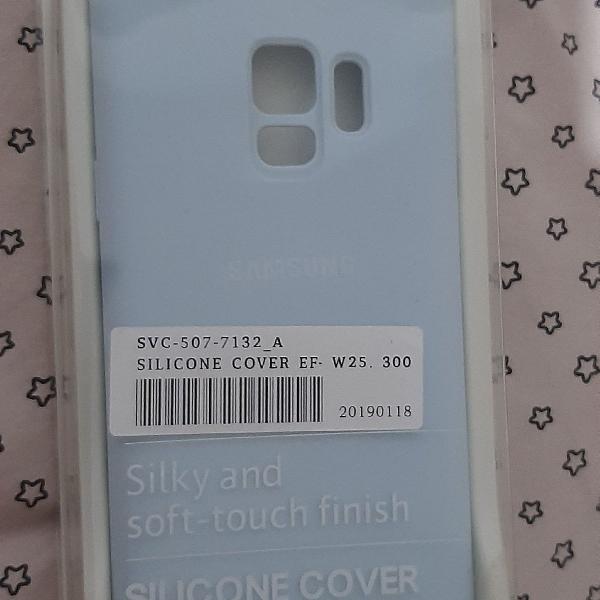 Capa de Silicone para Samsung Galaxy S9, cor azul bebê