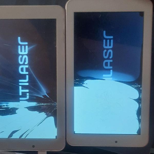 Dois tablets Multilaser para conserto ou retiradas de peças