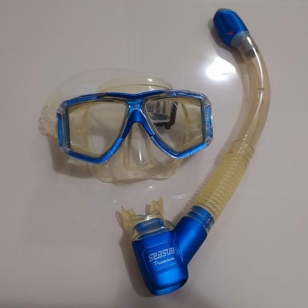 Kit de mergulho e snorkeling adulto Seasub