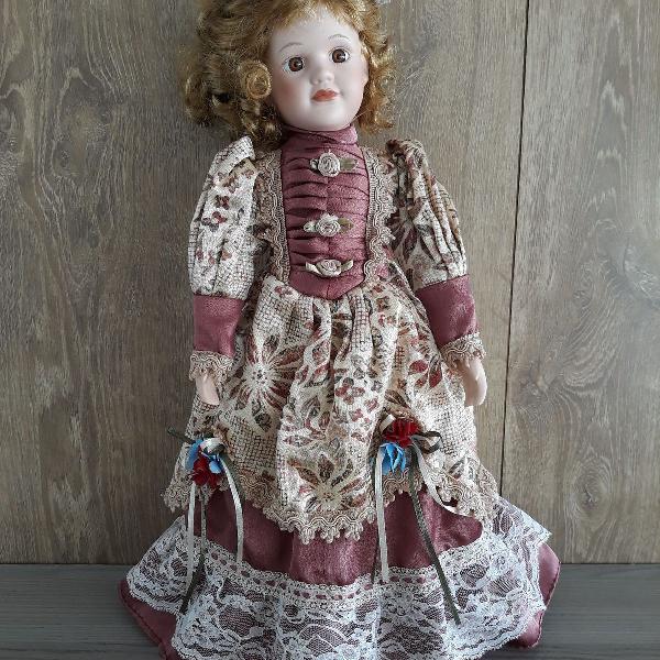 boneca vitoriana de porcelana - porcelain doll