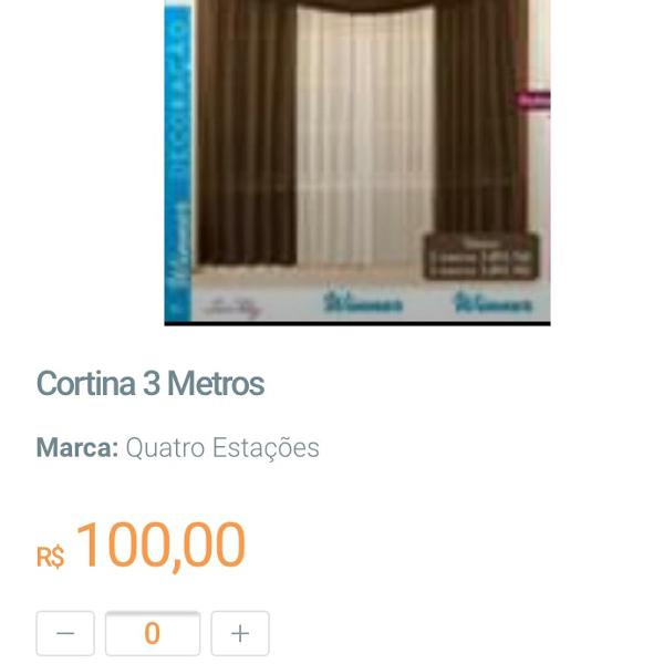 cortina 3 metros marrom