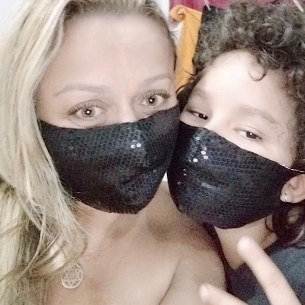 kit mãe e filha máscaras de proteção personalizadas