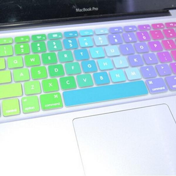 protetor de teclado macbook air 13 arco íris colorido top