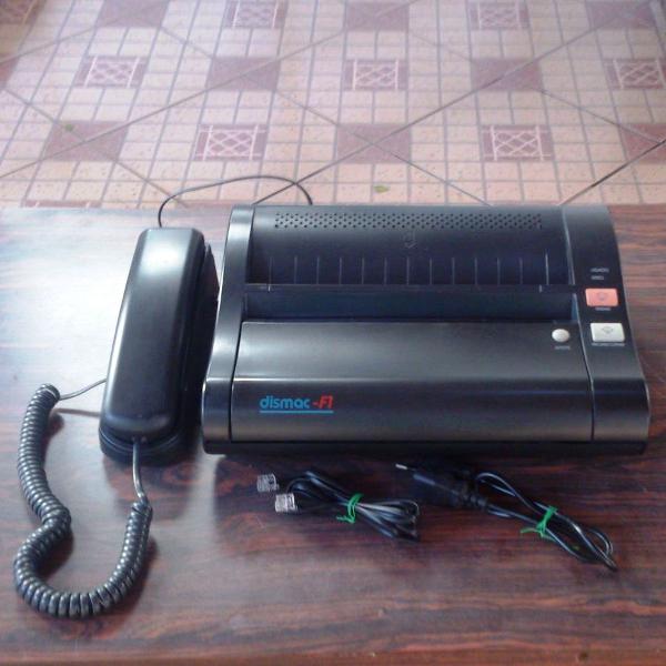 Antigo telefone com fax DISMAC modelo F1 funcionando